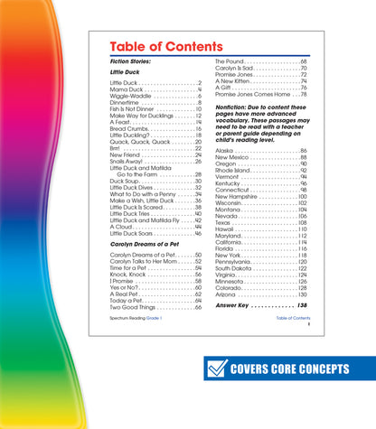 Spectrum Reading Grade 1