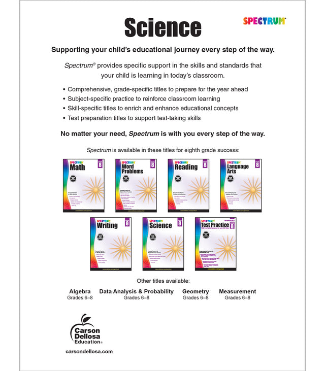 Spectrum Science Grade 8